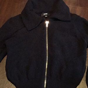 Sweater jacket black - soft